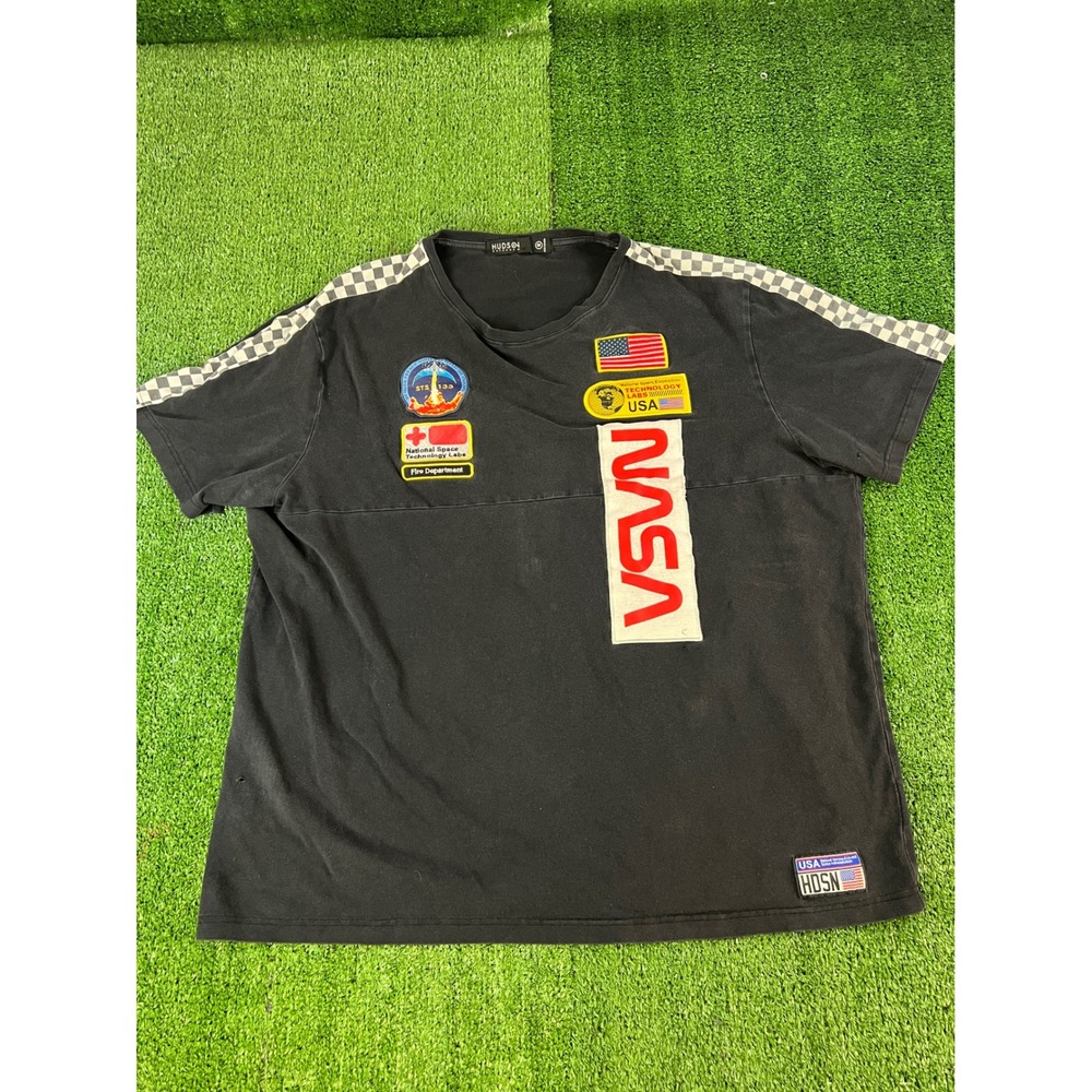 Hudson Outerwear NASA Space Patch Graphic T-Shirt Mens 3XL Black Racing Stripe